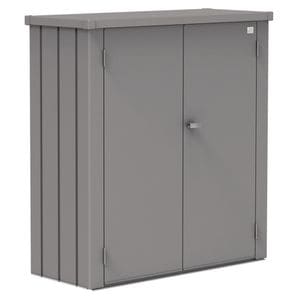 Magazie depozitare, gradina/terasa, ROMEO M, 132 x 57 x 140 cm, gri metalizat