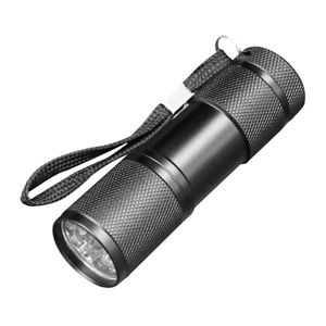 Lanterna UV 9 LED-uri, 385 nm, AAA, negru
