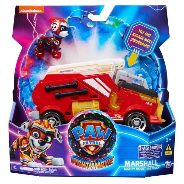 Set Figurina cu Vehicul Paw Patrol Marshall Mighty Movie