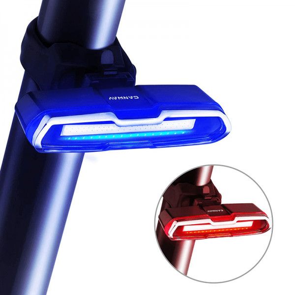 Lampa LED cu acumulator, incarcare USB, waterproof, lumina Rosie si  Albastra, 5 moduri de iluminare pentru