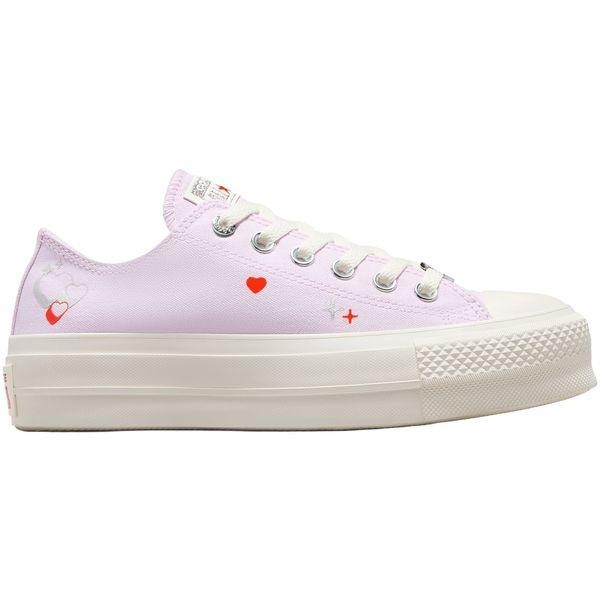 Tenisi femei Converse Chuck Taylor All Star Lift Platform Y2k Heart Alb 35
