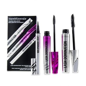 Set Mascara Duo BareMinerals, Negru Intens, Lash Domination Ink Liner 0.6 ml, Mascara Lash Domination Volumizing, 11 ml, Mascara Lash Domination Petite Precision  8,5 ml