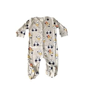 Salopeta copii, 100% bumbac, multicolor, marimea 74-80, Mickey Mouse