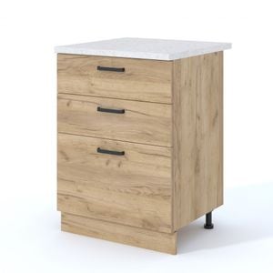 Corp inferior bucatarie Vio, PAL, 60 x 60 x 85 cm, alb