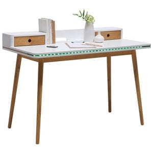 Birou HOME'IN, 120x60x86 cm, Alb-Maro