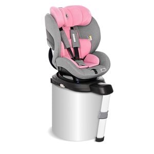 Scaun auto, Lorelli, Proxima, I-Size, Isofix, rotativ 360 grade, 0 luni - 4 ani, maxim 22 kg, 40-105 cm, picior de sprijin telescopic, omologare ECE R129/02, Pink & Grey