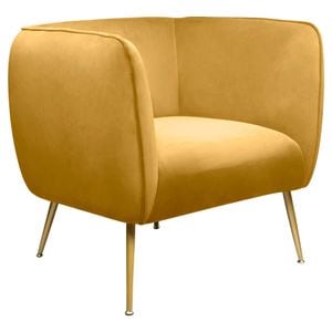 Fotoliu AMBIA HOME, textil, 79 x 71.5 x 71.5 cm, ocru