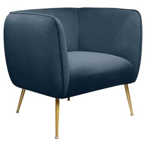 Fotoliu AMBIA HOME, textil, 79 x 71.5 x 71.5 cm, albastru inchis