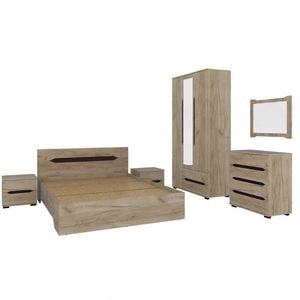 Dormitor Valencia dulap 3 usi, 120x50x221cm, stejar k002