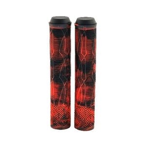Set 2 mansoane bicicleta, Byox, TPR, 166 mm, Negru/Rosu