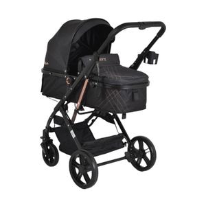 Carucior 2 in 1 ultrapliabil Moni Rafaello, cu piesa transformabila, Negru