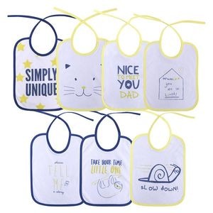 Set 7 bavete, Lorelli, bumbac ambele fete, 20 X 25,5 cm, inchidere cu snur, unisex