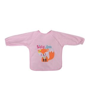 Baveta brodata cu maneci lungi, Lorelli, bumbac si peva, 30 x 34 cm, fetite