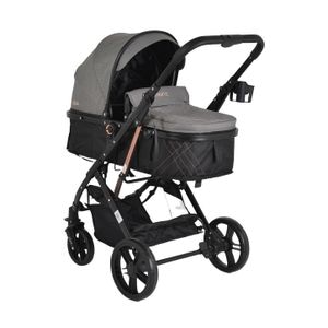 Carucior 2 in 1 ultrapliabil Moni Rafaello, cu piesa transformabila, Gri