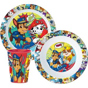 Set hranire pentru copii, Nickelodeon, Plastic, Model Paw Patrol, 2 ani+, Multicolor