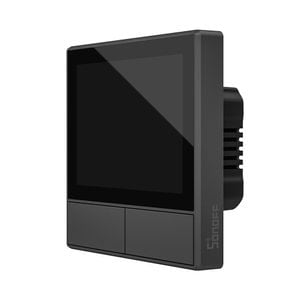 Intrerupator, SONOFF, cu touch smart dublu cu termostat WiFi, TX NSPanel, 3.5 inch, 2.4 GHz, inching/interlock, negru