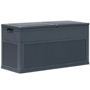 Lada de depozitare de gradina, vidaXL, 320 L, plastic, Antracit