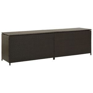Lada depozitare gradina VIDAXL, poliratan, 200 x 50 x 60 cm, maro