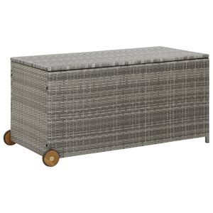 Lada depozitare gradina VIDAXL, poliratan, 120 x 65 x 61 cm, gri