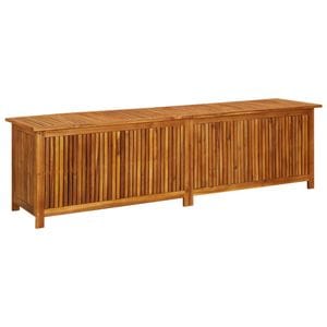 Lada de depozitare gradina, vidaXL, 200x50x58, lemn masiv de acacia, Maro