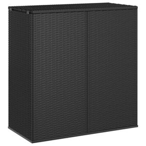 Lada depozitare gradina VIDAXL, ratan PE, 100 x 49 x 103 cm, negru