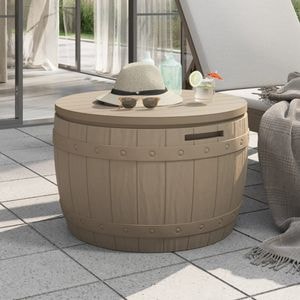 Lada depozitare gradina 3-in-1 VIDAXL, polipropilena, 67.5 x 67.5 x 44 cm, maro