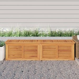 Lada depozitare gradina cu geanta, vidaXL, 200x50x53, lemn masiv tec, Maro