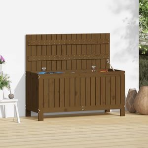 Lada depozitare gradina VIDAXL, lemn masiv, 108 x 42 x 54 cm, maro