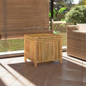 Cutie de depozitare de gradina, vidaXL, 60x52x55, bambus, Maro