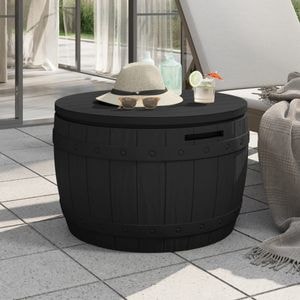 Lada depozitare gradina 3-in-1 VIDAXL, polipropilena, 67.5 x 67.5 x 44 cm, negru