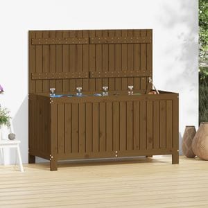 Lada depozitare gradina VIDAXL, lemn, 121 x 55 x 64 cm, maro