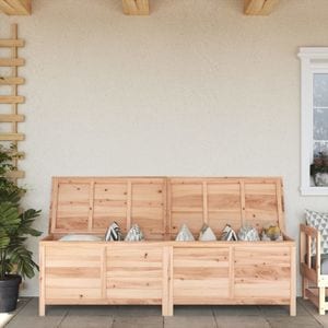 Lada depozitare gradina VIDAXL, lemn, 198.5 x 50 x 56.5 cm, maro deschis