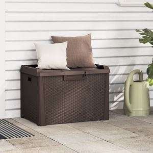 Lada depozitare gradina VIDAXL 1, 125 L, PP, 73 x 50.5 x 49.5 cm, maro