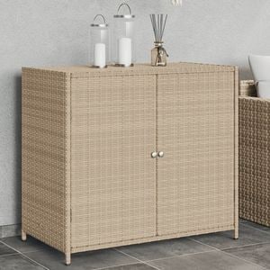 Dulap depozitare gradina VIDAXL, poliratan, 83 x 45 x 76 cm, bej
