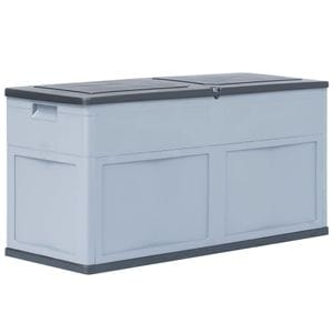 Lada depozitare gradina VIDAXL, 320 L, plastic, 119 x 46 x 60 cm, gri