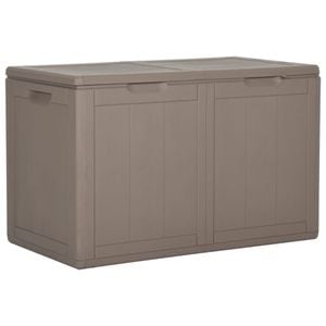 Lada depozitare gradina VIDAXL, 180 L, PP ratan, 80.5 x 44.5 x 51 cm, maro