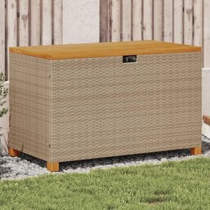 Lada depozitare gradina VIDAXL, lemn acacia, 110 x 55 x 63 cm, bej
