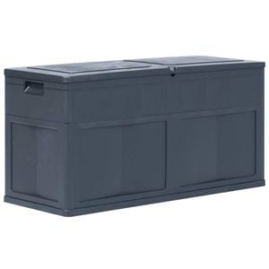 Lada depozitare gradina VIDAXL, 320 L, plastic, 119 x 46 x 60 cm, negru