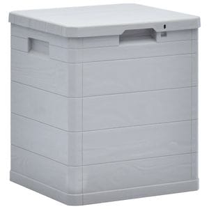 Lada depozitare gradina VIDAXL, 90 L, plastic, 42.5 x 44 x 50 cm, gri deschis