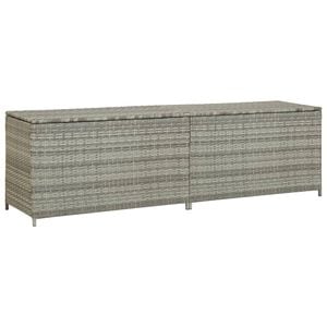 Lada depozitare gradina VIDAXL, poliratan, 200 x 50 x 60 cm, gri