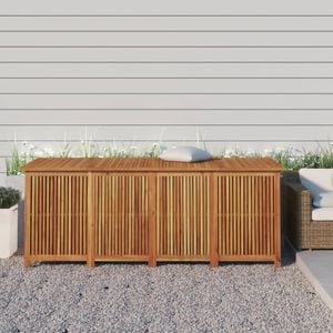 Lada depozitare gradina, vidaXL, 200x80x75, lemn masiv de acacia , Maro