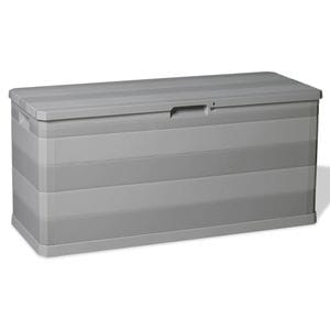 Lada depozitare gradina VIDAXL, polipropilena, 117 x 45 x 56 cm, gri