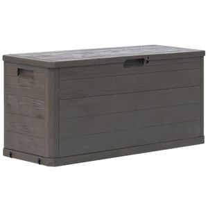 Lada depozitare gradina VIDAXL, 280 L, plastic, 117 x 45 x 56 cm, maro