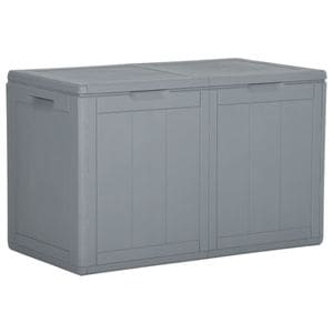 Lada depozitare gradina VIDAXL, 180 L, PP ratan, 80.5 x 44.5 x 51 cm, gri