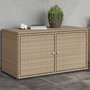 Dulap depozitare gradina VIDAXL, poliratan, 110 x 55 x 60 cm, bej