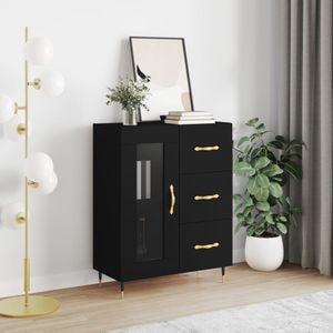 Servanta, vidaXL, negru, 69,5x34x90 cm, lemn compozit