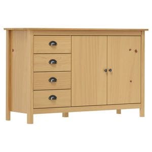 Servanta vidaXL, Hill, maro miere, 130x40x80 cm, lemn masiv de pin