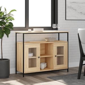 Servanta, vidaXL, stejar sonoma, 100x35x80 cm, lemn prelucrat