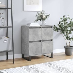 Comoda living VidaXL, lemn, 60 x 35 x 70 cm, gri beton