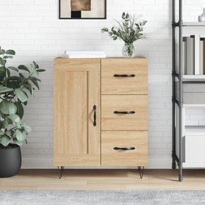 Comoda living VidaXL, lemn, 69.5 x 34 x 90 cm, stejar sonoma